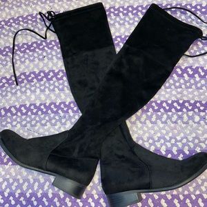 black over knee boots